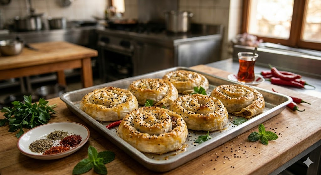 peynirli gül böreği